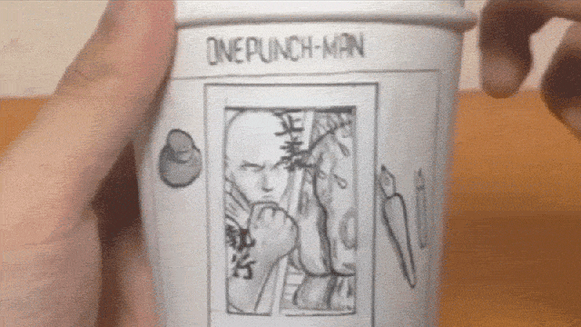 One-Punch Man Paper Cup Has A Story To Tell