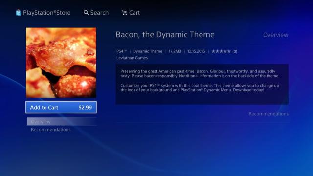 Good Morning. Here’s The PS4’s Dynamic Bacon Theme.