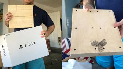 Boy Opens Christmas PlayStation 4, Finds A Block Of Wood With A Dick On It