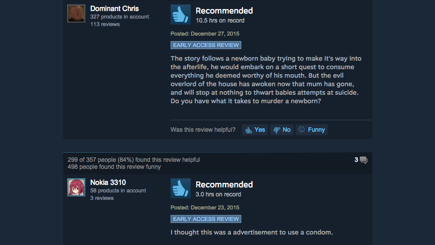 Who’s Your Daddy, As Told By Steam Reviews