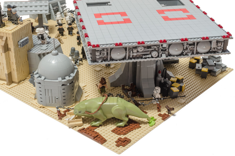 Imperial Shuttle Oversees The Operation At LEGO Tatooine Base