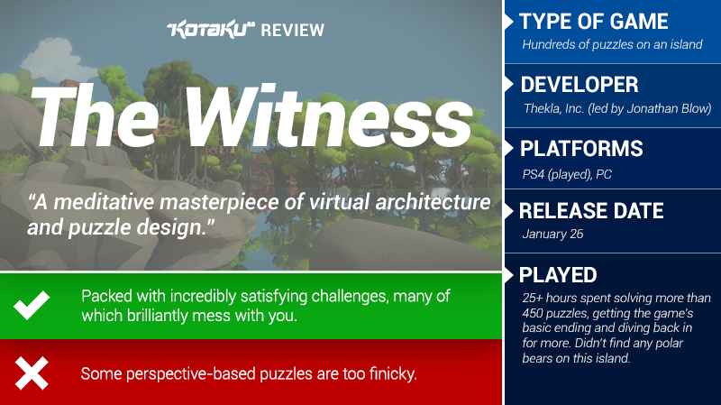 The Witness: The Kotaku Review