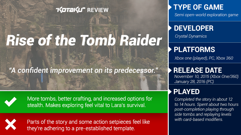 Rise Of The Tomb Raider: The Kotaku Review