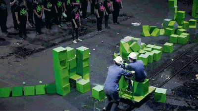 Recreating Space Invaders In Real Life Is Not Easy