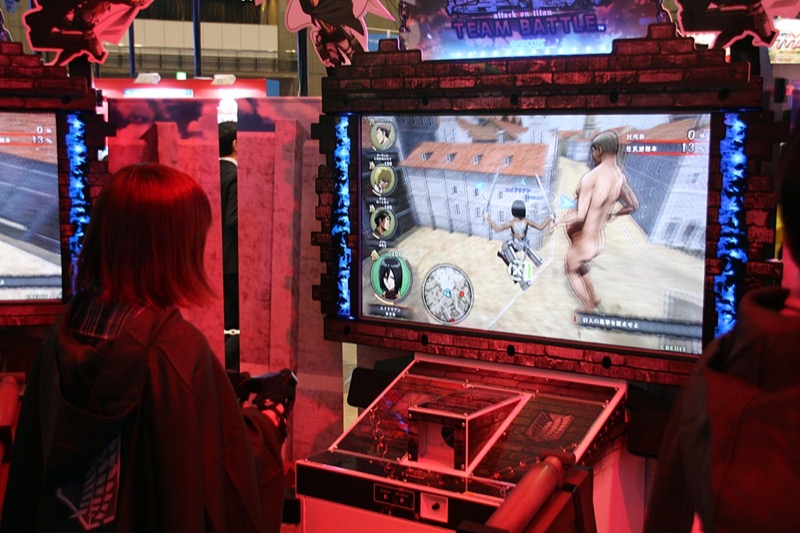 The New Attack On Titan Arcade Game Has Sweet Controllers