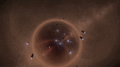 Huge Elite Dangerous Fleet Leaves Galactic Center In A Classy Way