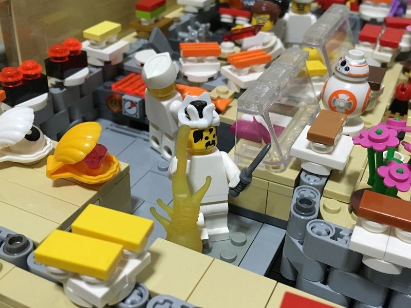 LEGO Sushi Bar Has A Working Conveyor Belt