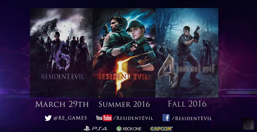 Resident Evil 4, 5 And 6 Are Coming To Xbox One And PS4