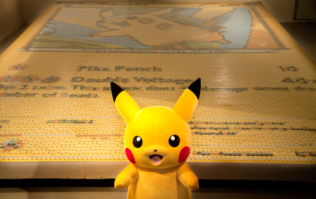 UK Artist Makes Enormous Pikachu Mosaic Out Of 12,987 Pokémon Cards