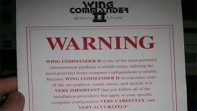 Wing Commander II Took Its Installation Guide Very Seriously