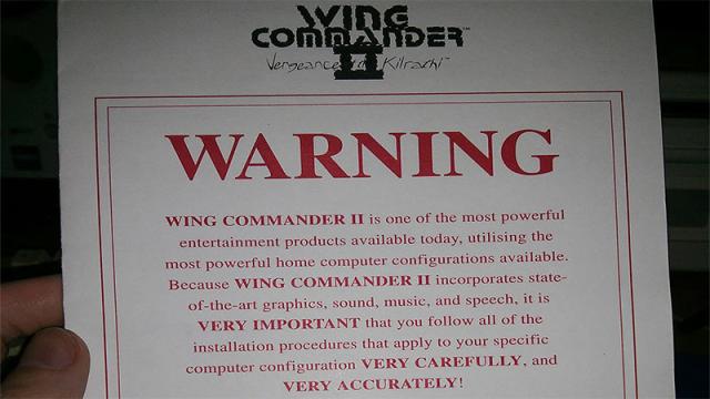 Wing Commander II Took Its Installation Guide Very Seriously