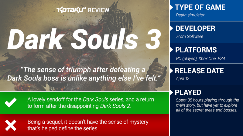 Dark Souls 3: The Kotaku Review