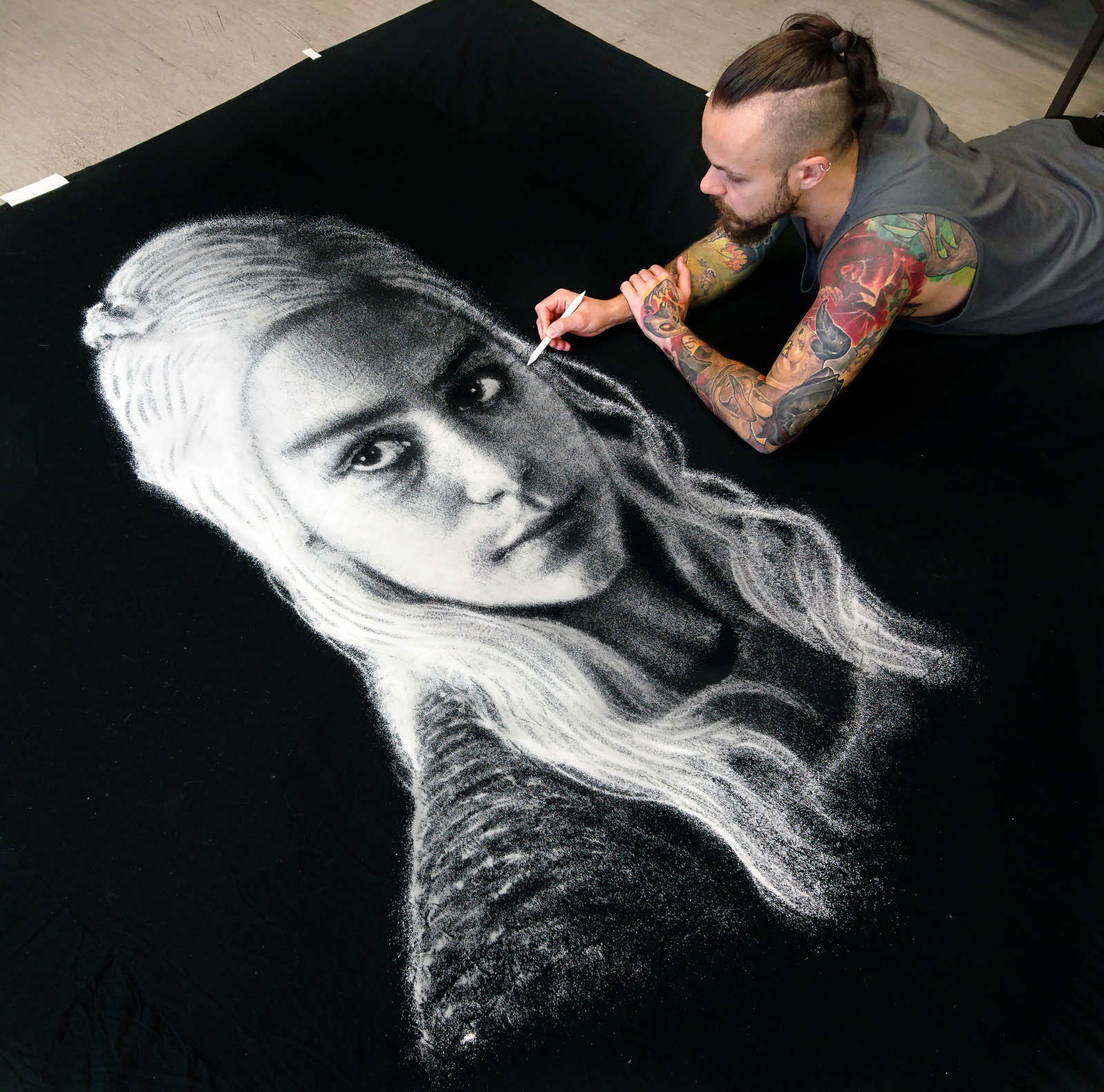 Someone Made A Daenerys Targaryen Portrait From Table Salt