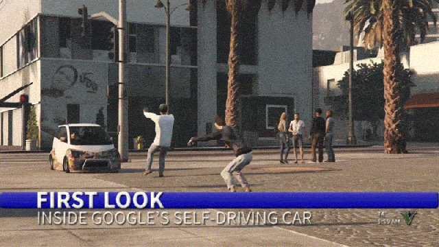 Google’s Self-Driving Car Goes Wild In GTA V