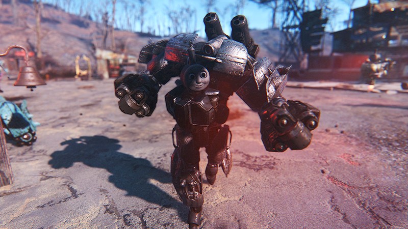 Fallout 4 Robots Are Way More Intimidating With A Thomas Head