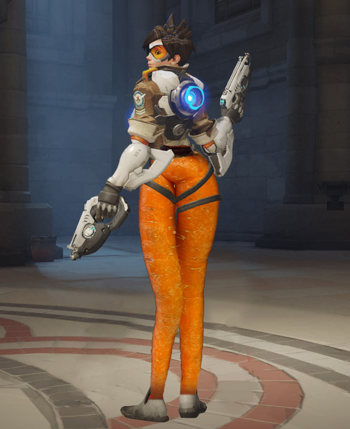 Overwatch’s Tracer Photoshopped With A Sexy Carrot 