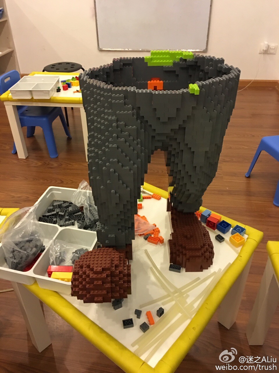 Man Spends Days Making Zootopia LEGO Statue, Child Destroys It In Seconds