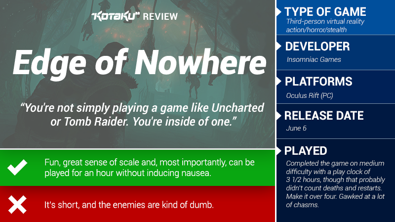 Edge Of Nowhere: The Kotaku Review