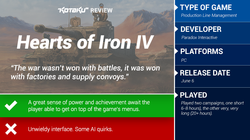 Hearts Of Iron IV: The Kotaku Review