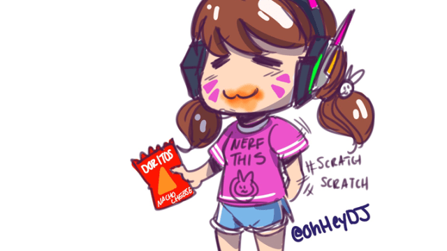 Overwatch Fans Have Turned DVA Into A Dorito-Eating Gremlin