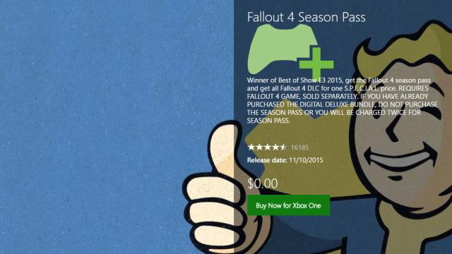 Fallout 4 Accidentally (?) Goes Free On Xbox Store