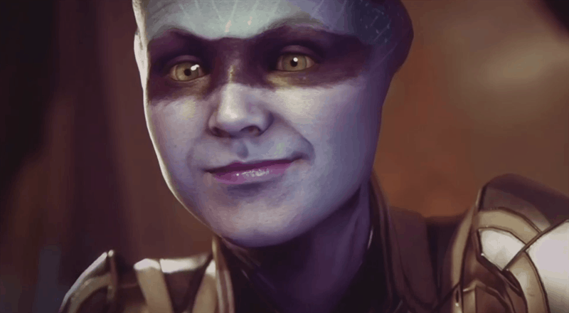 Mass Effect Andromeda’s Smiling Asari Is Ridiculously Happy