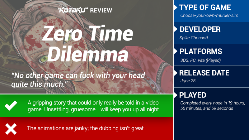 Zero Time Dilemma: The Kotaku Review