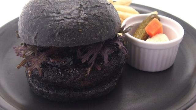 The Official Studio Ghibli Hamburger Is Pitch Black 