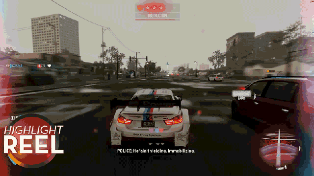  Video Game Character Gracefully Avoids Speeding Ticket