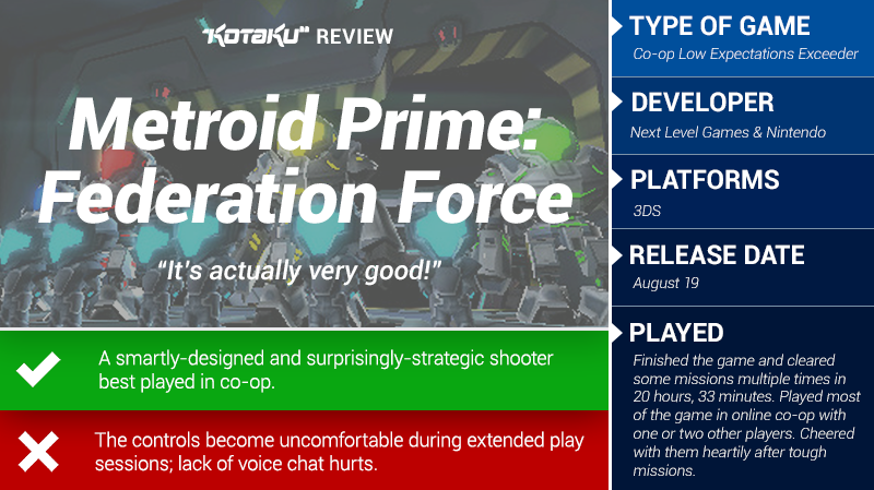 Metroid Prime: Federation Force: The Kotaku Review