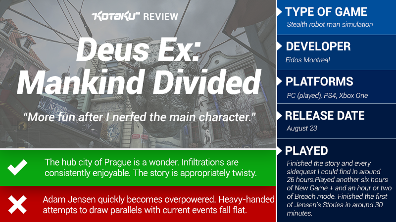 Deus Ex: Mankind Divided: The Kotaku Review