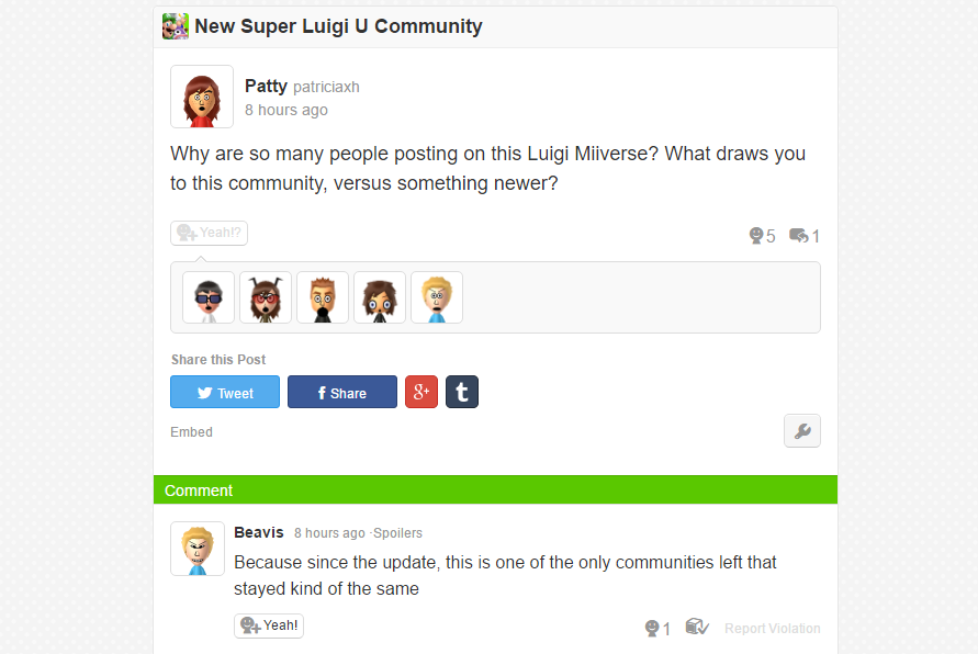 Luigi’s Miiverse Community Has Become A Shitposter’s Paradise In 2016
