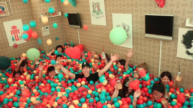 At This Japanese Bar, You Drink And Play In A Ball Pit