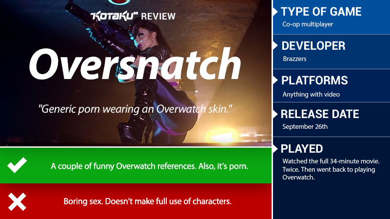 Oversnatch: The Kotaku Review [NSFW]