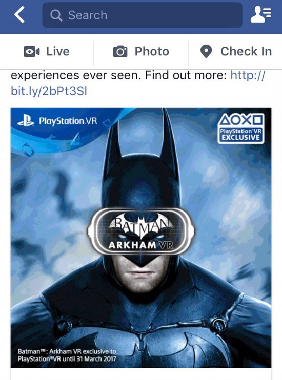 Batman, Resident Evil Appear To Be Timed PlayStation VR Exclusives