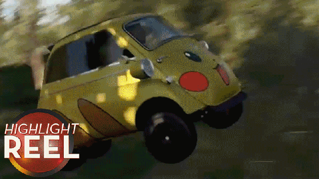 Pikachu Car Used Drift, It’s Super Effective!