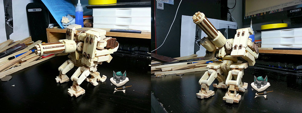 Hand-Made Bastion Figure Actually Transforms