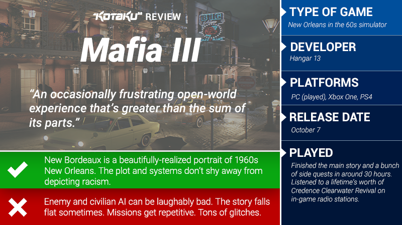 Mafia III: The Kotaku Review