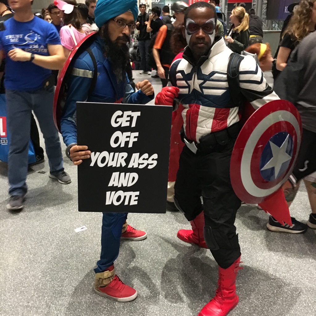 Captain America Says: Get Off Your Arse And Vote