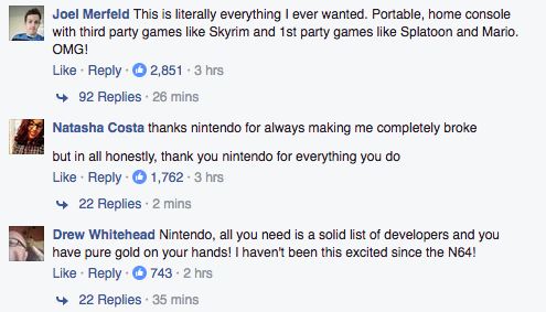 The Internet Reacts To The Nintendo Switch