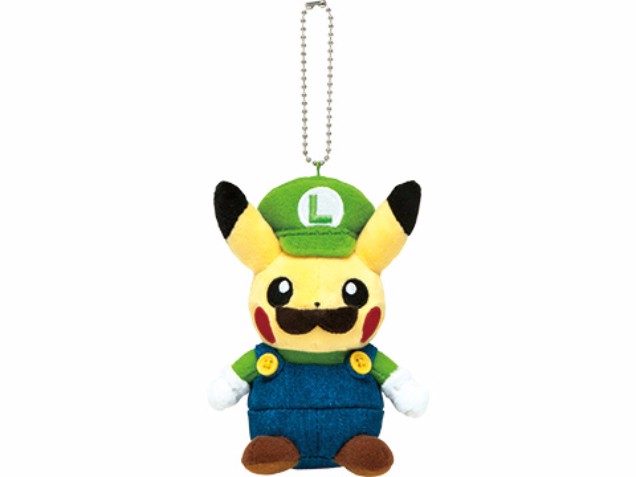 Pikachu Plushies Dressed Up As Mario And Luigi