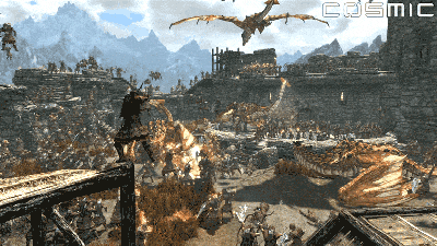 Skyrim Remaster Makes This Massive Dragons Versus Archers Battle Possible
