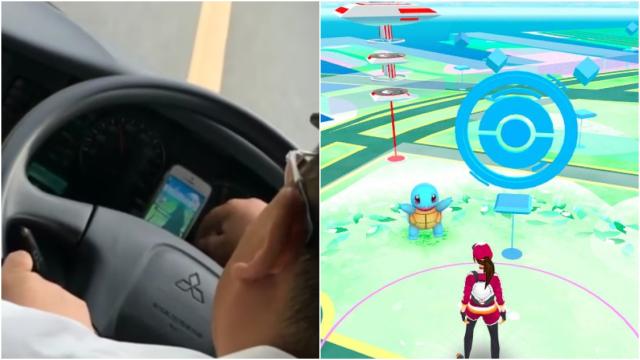 He’s Driving A Bus And Playing Pokemon GO
