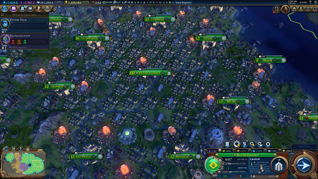 Civilization 6 City Has Over Two Billion People