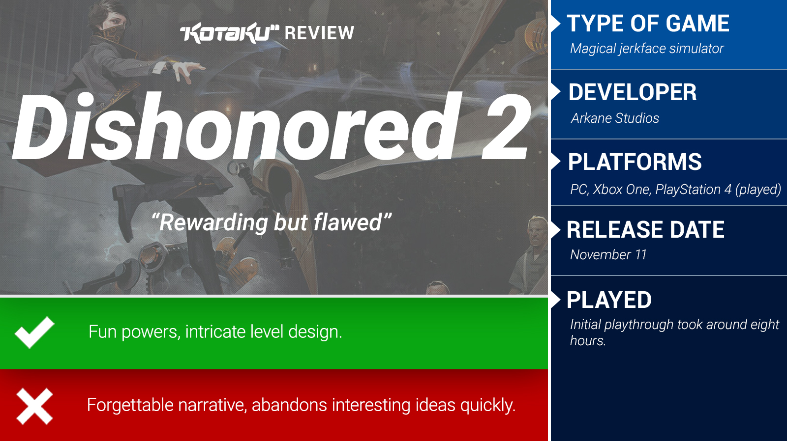 Dishonored 2 : The Kotaku Review