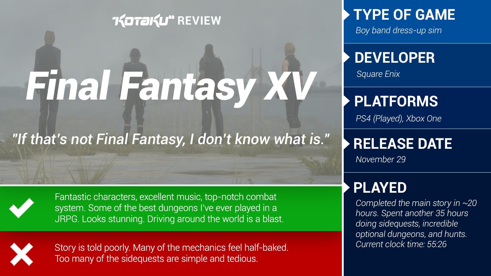 Final Fantasy 15: The Kotaku Review
