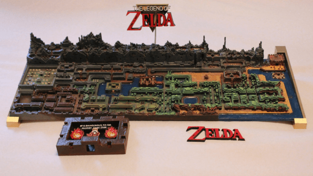Original The Legend Of Zelda Map Gets Printed In 3D