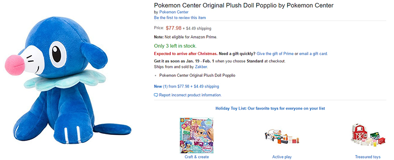 Plush Pokemon Should Not Be $80 And Make Me Cry