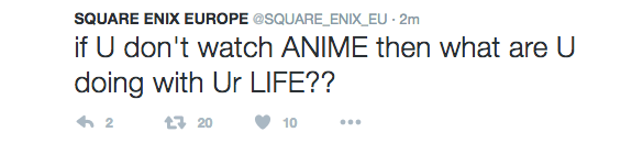 Square Enix Europe’s Twitter Account Was Hacked