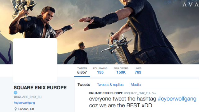 Square Enix Europe's Twitter Account Was Hacked